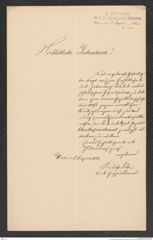 k.k. naturhistorisches Hofmuseum, Intendanzakten 1885-1896 (Hauer), Aktenzahl Z.522/1892, Seite 1